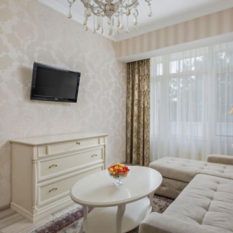 Гостиная в 2 местном 2 комнатном Люксе санатория Казахстан в Ессентуках