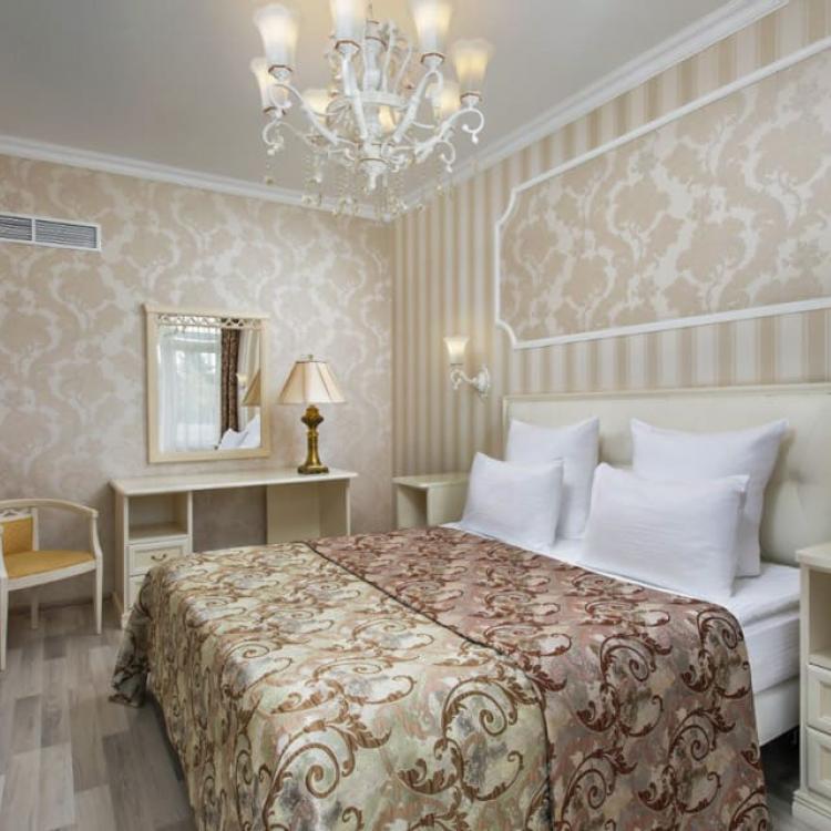 Оснащение спальни 2 местного 2 комнатного Люкса в санатории Казахстан. Ессентуки