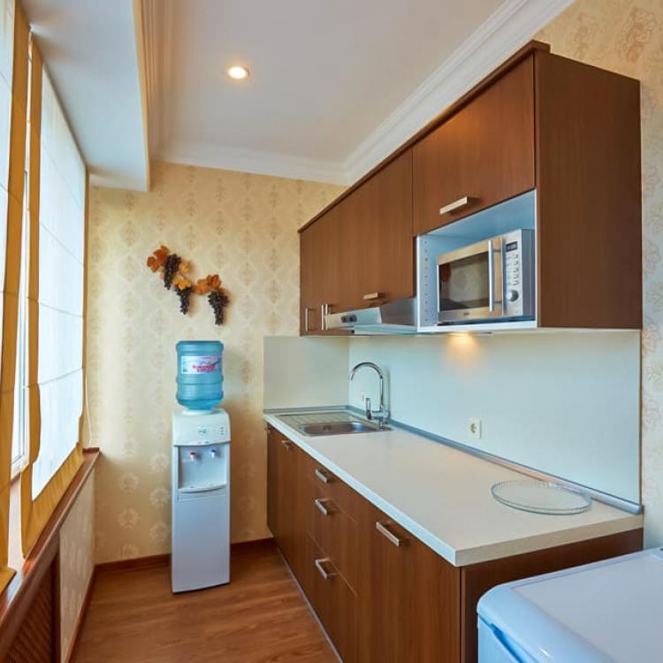 Кухня номера 2 местный 4 комнатный Сюит санатория Казахстан в Ессентуках